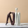 Nordic Minimalist Ceramic Sculpture Abstract Humanoid Figurine Ornaments Home Decoration Creative Desktop Ornaments Unique Gift