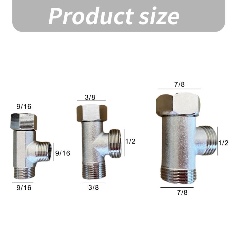 Compression T Connector Bidet Hose Splitters with Leak Proof Designs Precisions Engineered T Connector Simple Installs