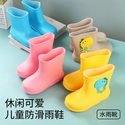 Children's Cartoon Rain Shoes Boys' Rain Boots Baby Water Shoes Platform Non-slip Girls' Kindergarten Waterproof Women's Light Rain Shoes
