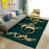 Alfombra grande con notas musicales hermosas en 3D, alfombra para sala de estar, dormitorio, sofá, decoración de cocina, alfombra antideslizante para juegos de niños