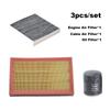 3pcs Filter Set For JAGUAR XF X250 2.0T 2012-2017 XJ XJL X351 2000CC Engine Cabin AC Air Oil Filter Kit Car Accessories