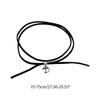 Gothic Black Long Necklace Velvet-Rope Heart Star Sun-Moon Pendant Choker Clavicle Chain Y2k Jewelry Women Girl Teen