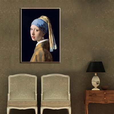 Netherlands Johannes GIRL WITH A PEARL EARRING Oil Painting Poster Wall Art Canvas Picture Living Room Home Decor Frameless