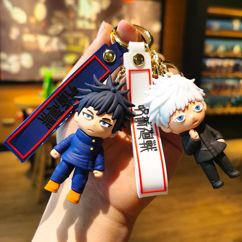 Jujutsu Kaisen Chibi Klíčenka Gojo Satoru Itadori Yuji Vlastní Klíčenky Kreslený Vtipný Šperk Dárek pro Přátele Klíčenka Anime