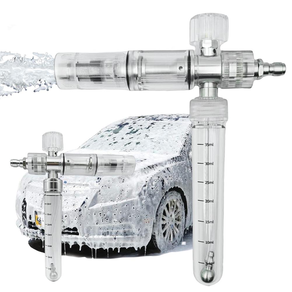 35ml Soap Foam Spray Bottle with 1/4 Inch Quick Connector Pressure Washer Gun Adjustable Car Wash Foam Sprayer for Car Wash