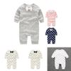 Baby Long Sleeve Cotton Romper With Bow For Toddler Crawling And Play