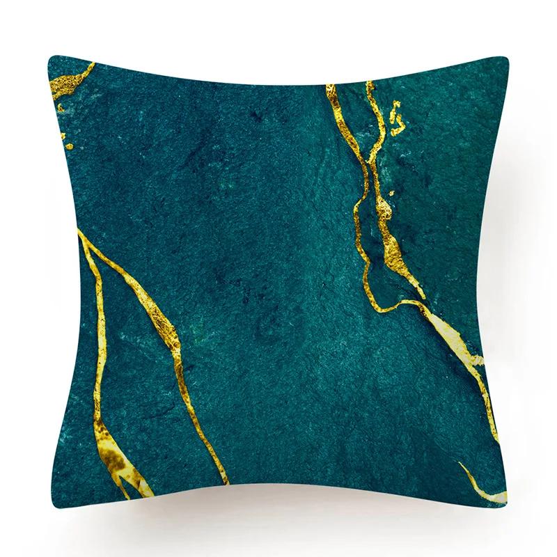 New Blue Green Geometry Print Cushion Cover Modern Nordic Simple Decorative Pillow Cover Livingroom Sofa Couch Throw Pillow
