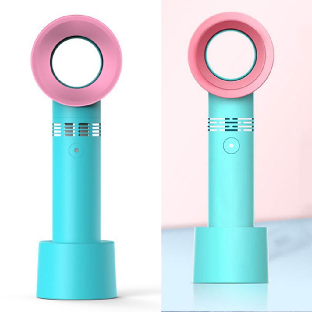 Ręczny wentylator bezłopatkowy 3 poziomy regulacji Bateria 2000 mAh Przenośny wentylator ręczny ze wspornikiem podstawy