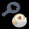 Silikon Welt 16 Stück Cappuccino Form Schickes Kaffee Druckmodell Schaumkuchen Schablonen Puderzucker Kakao Kaffee Druckwerkzeuge