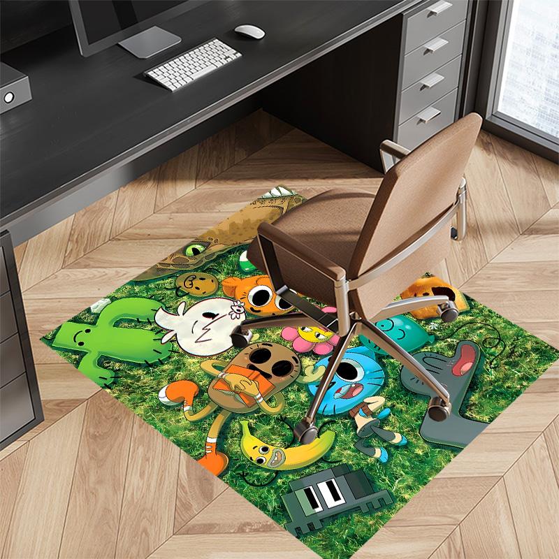 The Amazing World of Gumball1 Printed Absorbent Washable Carpet, Non-Slip Bathroom Mats, Kitchen Rugs, Yoga Mat,Living Room Entrance, Camping Picnic R