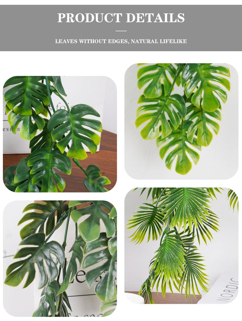 79cm Artificial Green Plants Hanging Ivy Leaves Radish Seaweed Grape Fake Flowers Vine Home Garden Wall Party Decoration