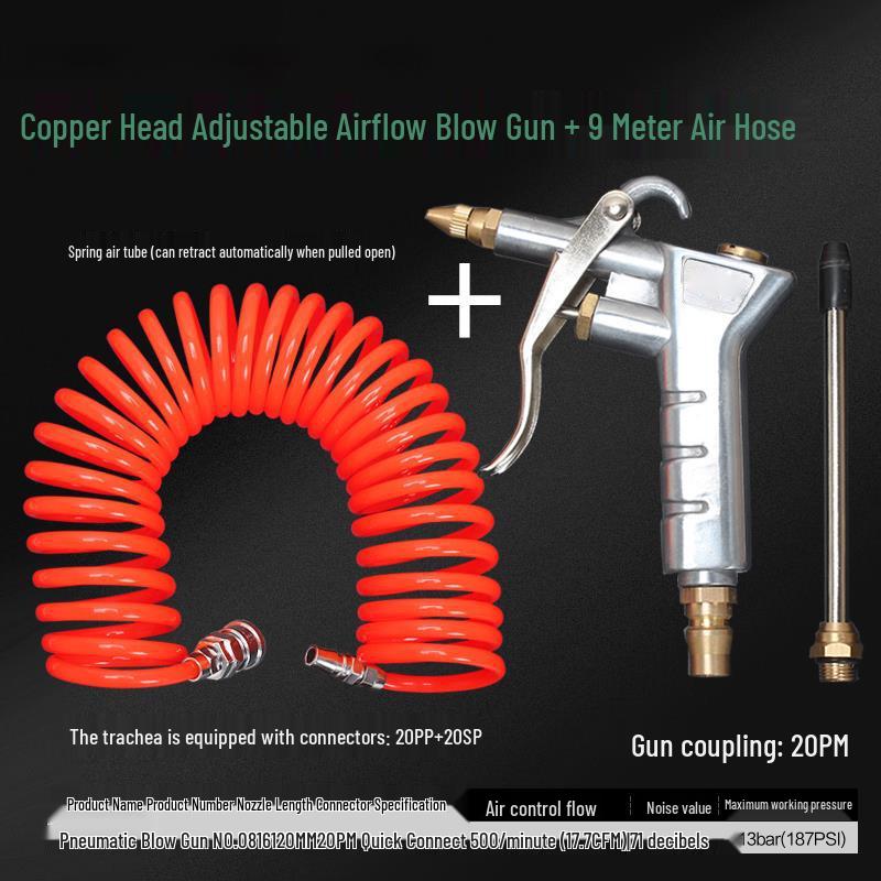 High-pressure Dust Blowing Gun Truck with Air Tank and Hose