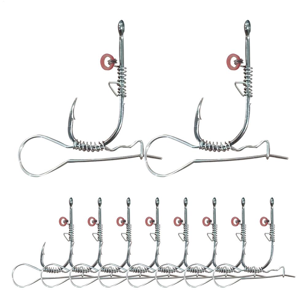 10Pcs Live Shrimp Hook 2-in-1 Angling Tool Bass Fishing Hooks For Fishermen Saltwater Sea Lake River F reshwater Angling Gear