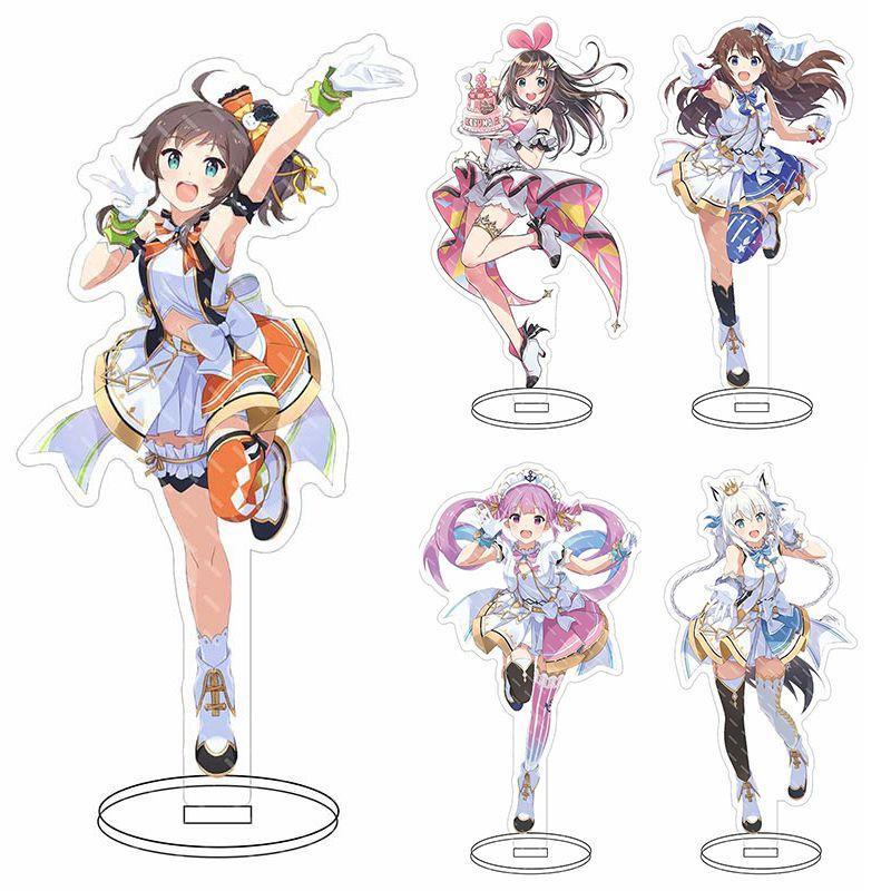 Hololive Vtuber Acrylic Stand Adorable Desktop Decor Featuring Fubuki Okayu Ayame Subaru Matsuri