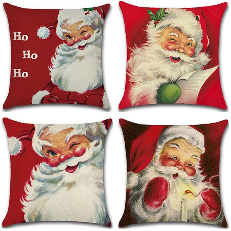 Festive Christmas Pillow Case With Elegant Linen Cushion Cover For Home Decor