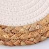 Handwoven Coaster Heat-Resistant Round Placemats Natural Non-Slip Coaster Eco-Friendly Table Decor for Home Kitchen Dining
