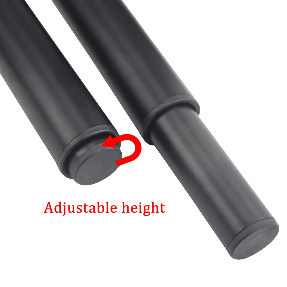 XINMEIWEN 4-Pack Metal Adjustable Furniture Legs, Cabinet Legs, Heavy-Duty Bed Center Frame Slat Support Legs for Table, Bed, Sofa (7.1"-12"), Black