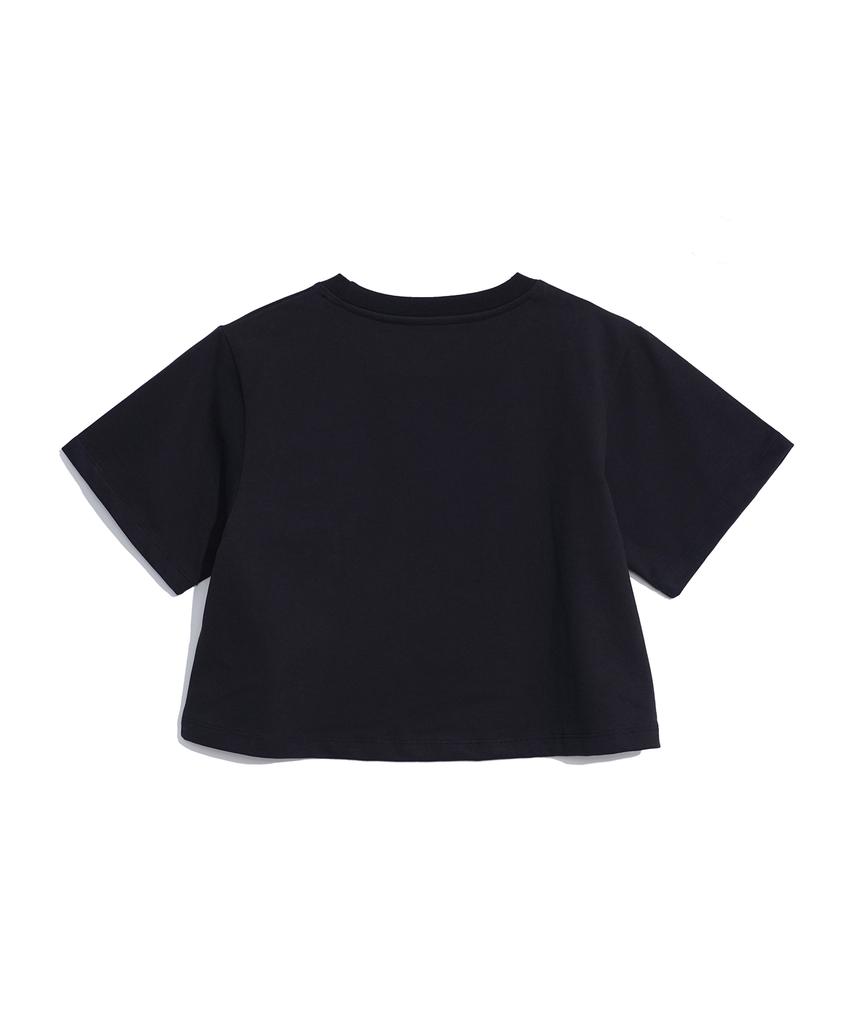 HARDCORE HAPPINESS Hch Embroidered Crop T-Shirt_Black