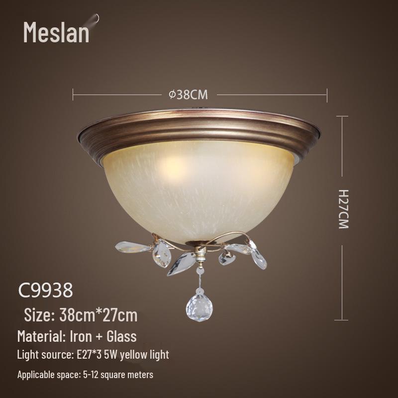 American Retro Industrial Ceiling Light for Bedroom, Dining Room, Balcony, Corridor, Aisle, and Entrance