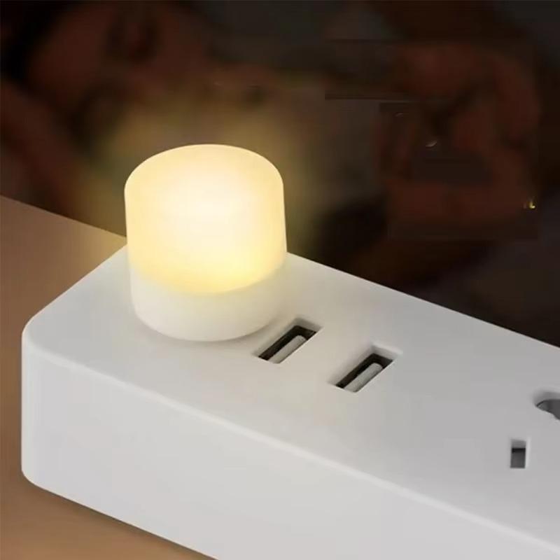 

Мини USB Ночник, Теплый Белый Защита Глаз, USB Разъем для Компьютера/Мобильного Питания, Перезаряжаемая Светодиодная Лампа для Чтения 1pcs жёлтый