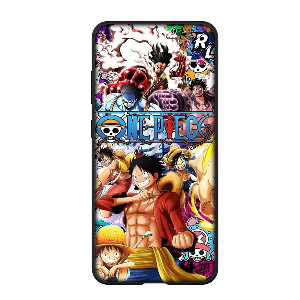 for Samsung Galaxy S25 S24 S23 S22 Ultra FE Plus A17 A37 A57 A56 A55 A06 A16 A15 A36 A26 A35 A05 A25 A54 A34 Phone Case Lovely Luffy Gear 5 One Piece
