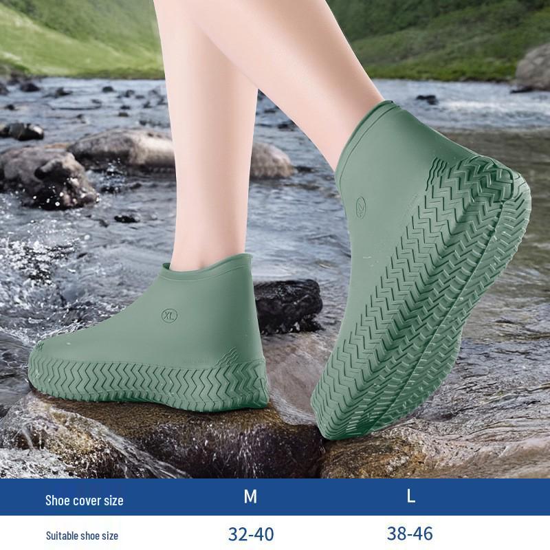 Protiskluzové vodotěsné silikonové návleky na boty: Odolný proti opotřebení, voděodolný, pískuodolný pro venkovní použití - Unisex