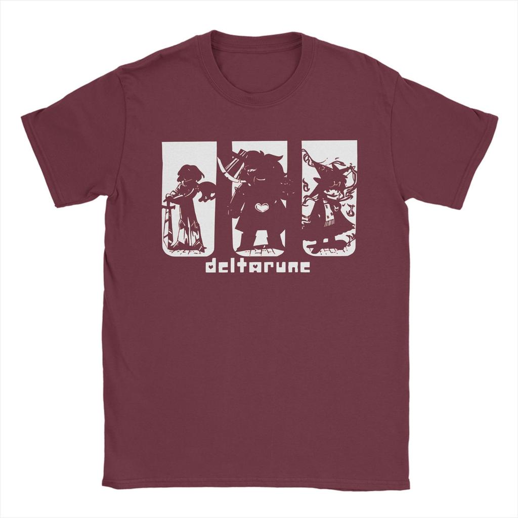 Funny Deltarune Trio  T-Shirt Men Crew Neck 100% Cotton T Shirts  Short Sleeve Tees Plus Size Clothes