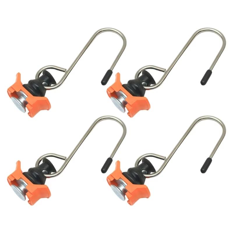 4pcs Universal Airline Rails Metal Hooks Heavy Duty Cargo Securing Accessories for Motorhomes Trucks Transportation