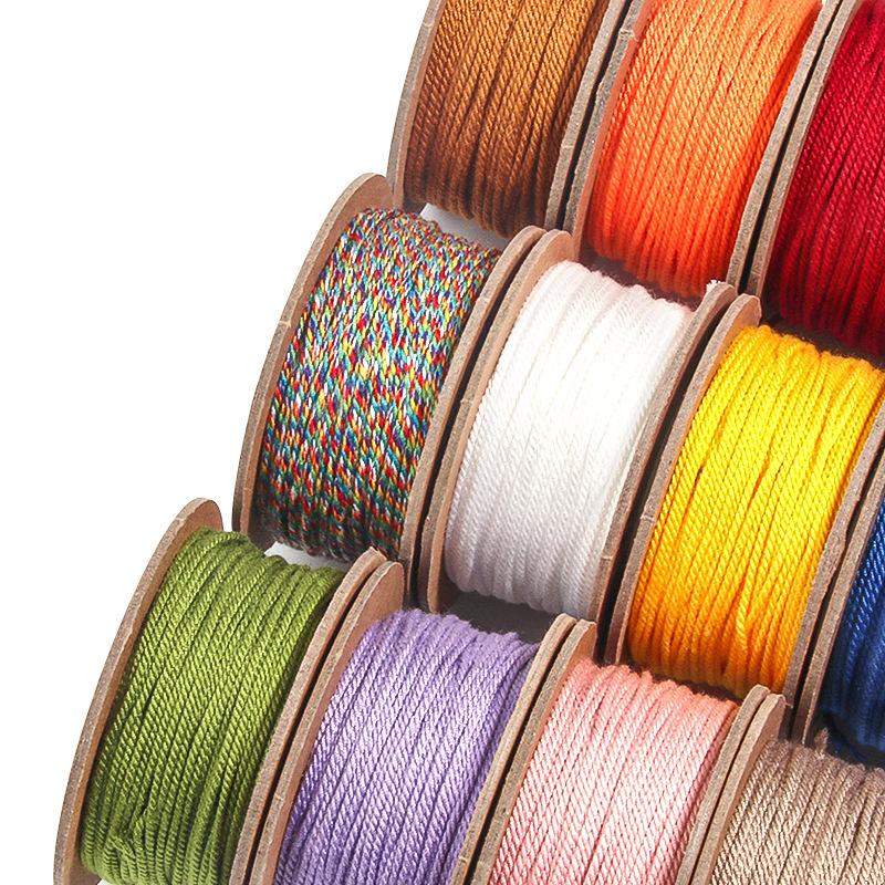 Tibetan Hand-Rubbed Cotton Thread Wenwan Buddha Bead Cotton Rope Hand Rope Braided Rope, Handmade Diy Material Bracelet Braided Rope Accessories