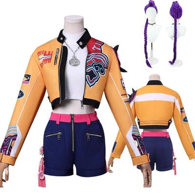 KPop Lovci démonů Rumi Cosplay Kostým Paruka Ženy Halloween Karneval Comic-con Párty Oblečení pro hraní rolí