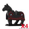MOC Medieval Lion King Castle Knight Building Blocks Figure Accessories War Horse Cavalry Warrior Crusaders Toy Gift Bricks N029