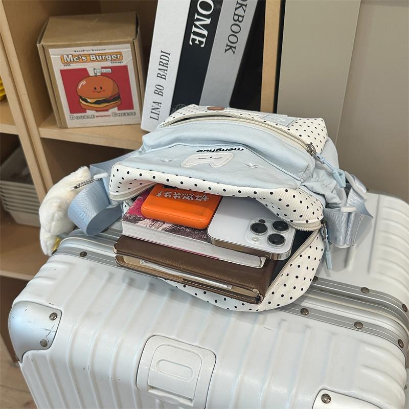 Taška přes rameno s potiskem kočky Studentská lehká crossbody taška