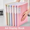 30Pages File Bag A4 Transparent Binder File Folder Storage Student Test Paper Classification Organization Office Supplies