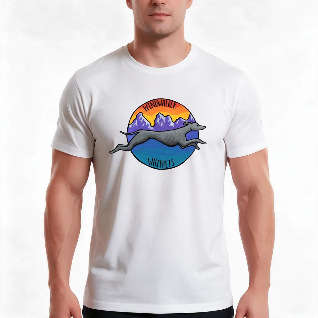Windwalker Whippets Tshirt Summer Casual Cotton Tee Oversized Streetwear Tops Vintage Graphic Print Loose Fit Short Sleeve
