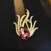 Elegant Rhinestone Animal Brooch: High-End Flower Design for Women's Coats and Accessories