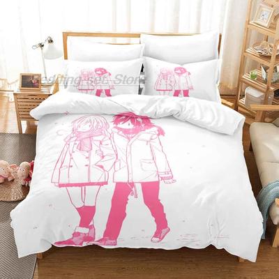 Horimiya Bedding Set Single Twin Full Queen King Size Bed Set Aldult Kid Bedroom Duvetcover Sets 3D Anime Bed Sheet Set