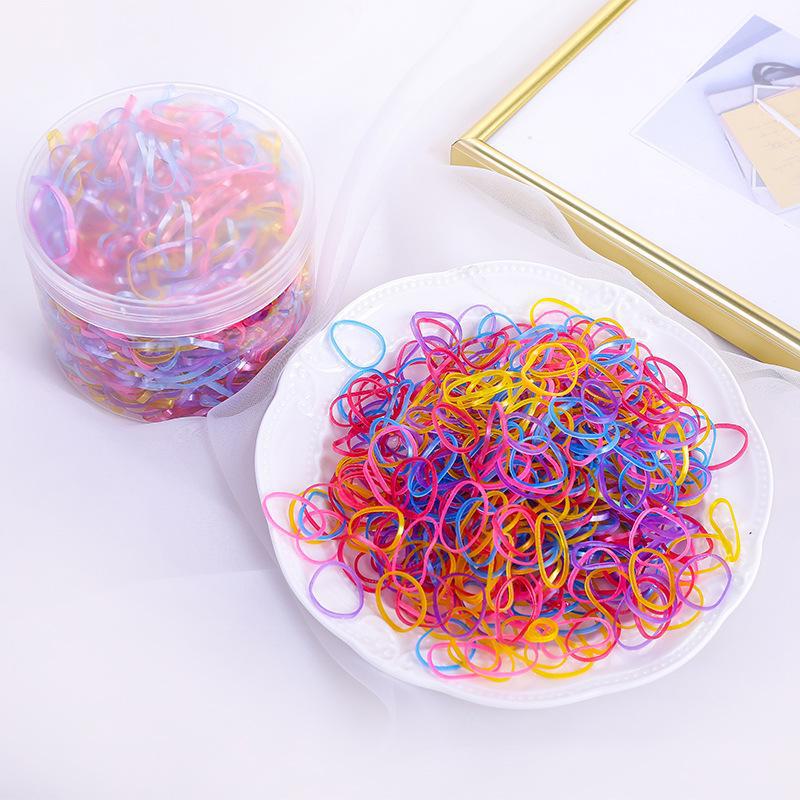 Black Thick Elastic Hair Bands: No-Damage Hair Ties for Women & Kids