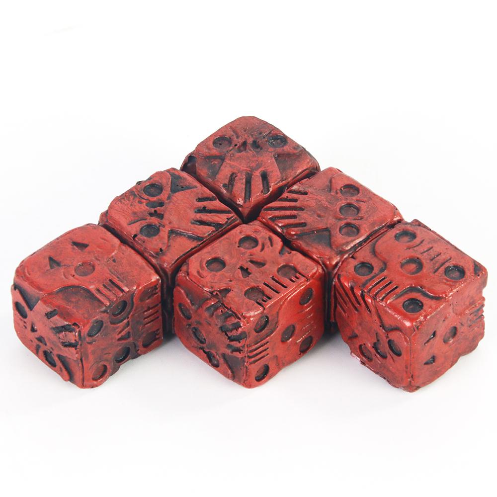 Retro Red Skull Terror Dice D6 Pips 19.6mm for Funny Friend Party Board Game Entertainment