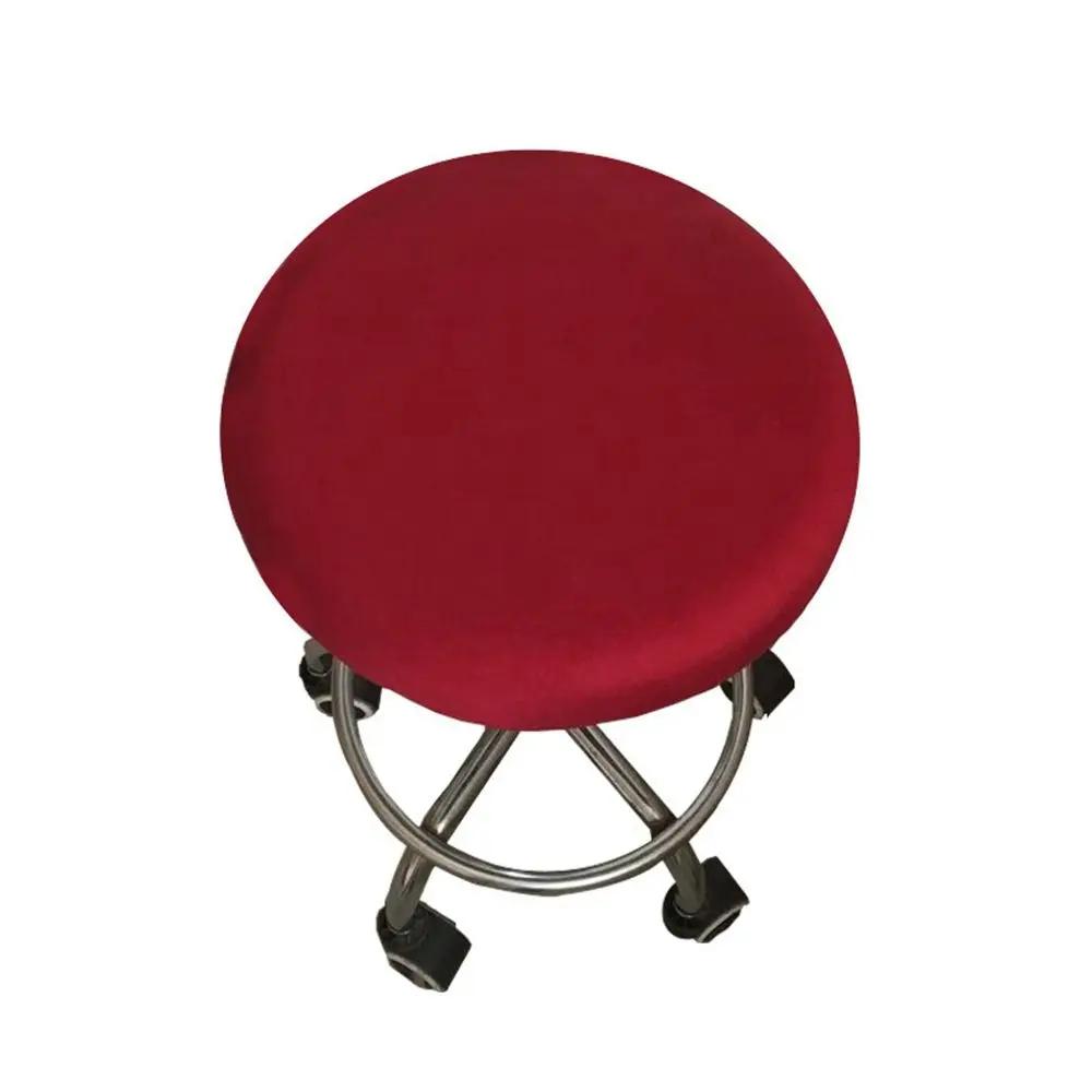 Moderne runde Stuhlhusse Barhockerhusse Elastische Sitzhusse Stuhlschutz Unifarbene Haushaltsstuhl-Überzug Spandex