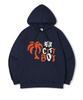 City Boy Oversized Fleece-Lined Printed Hooded Sweatshirt