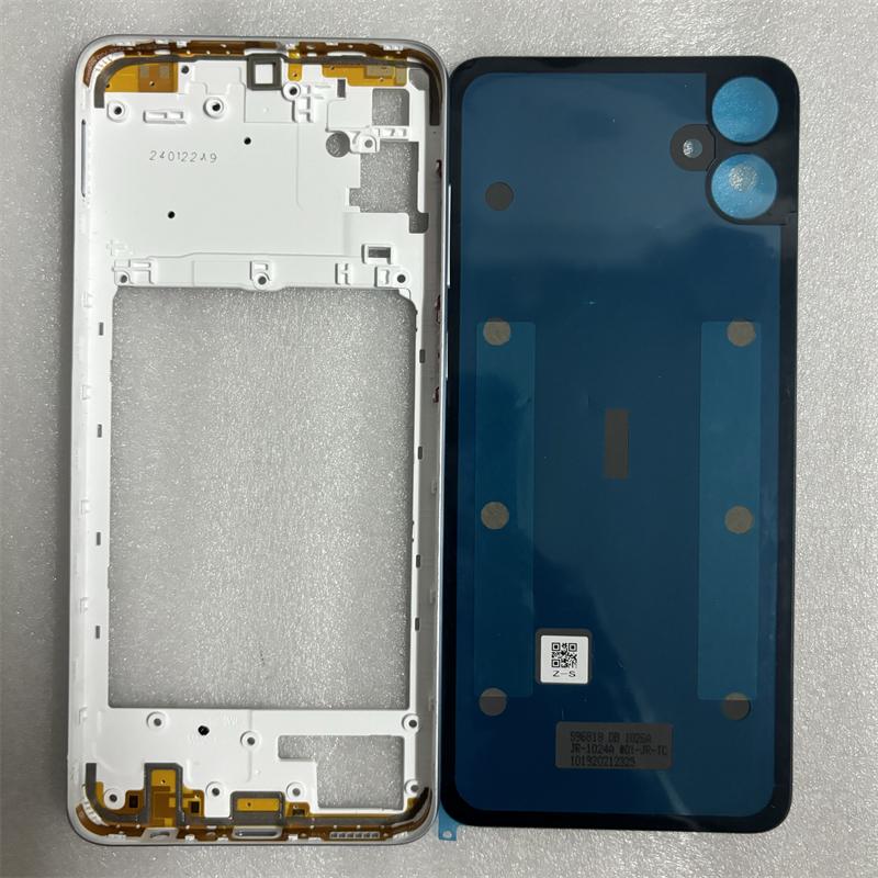For Samsung Galaxy A05 A055 Phone Housing Middle Frame+Battery Back Cover Panel Lid Rear Door With Camera Lens