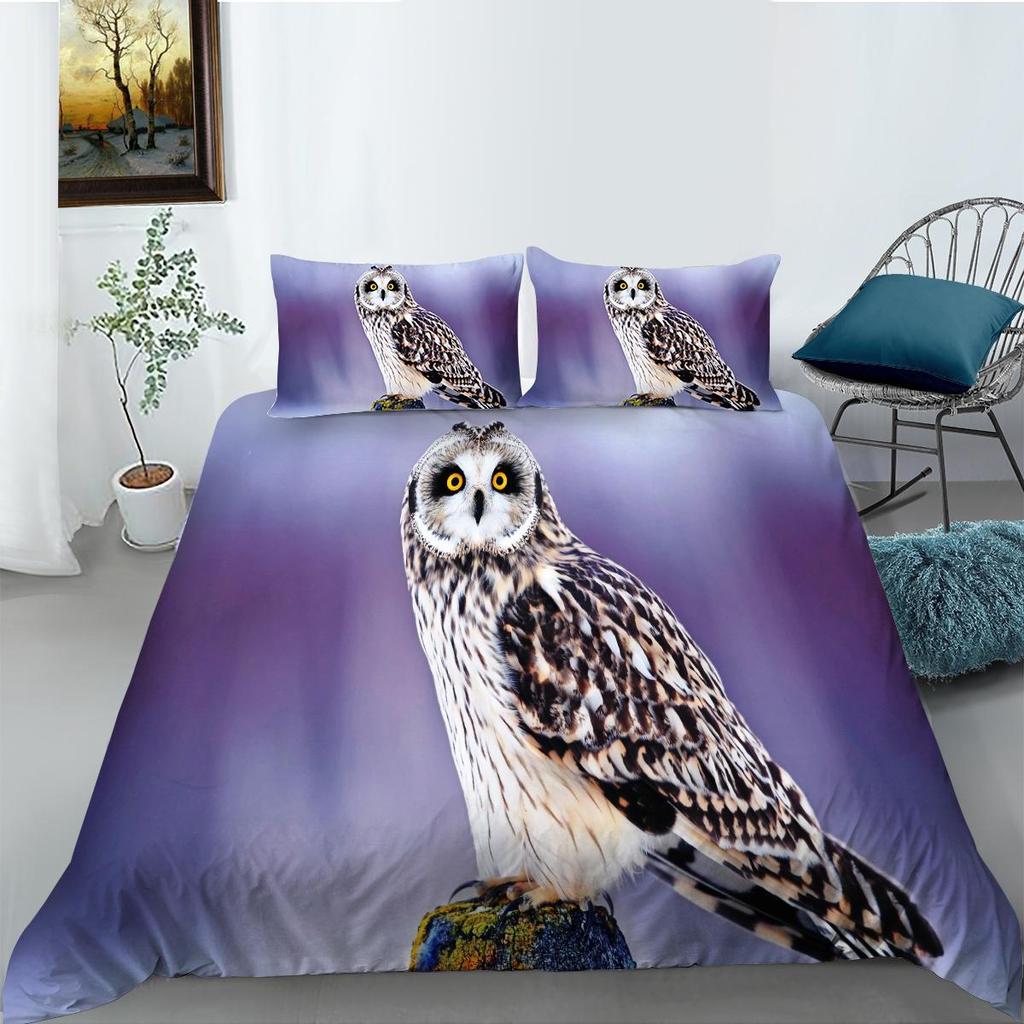 3D-Digitaldruck-Bettwäsche-Set, Bettbezug und Kissenbezug, Einzelbett, Doppelbett, große Tiermuster-Bettwäsche mit Reißverschluss, saubere, bequeme Bettwäsche