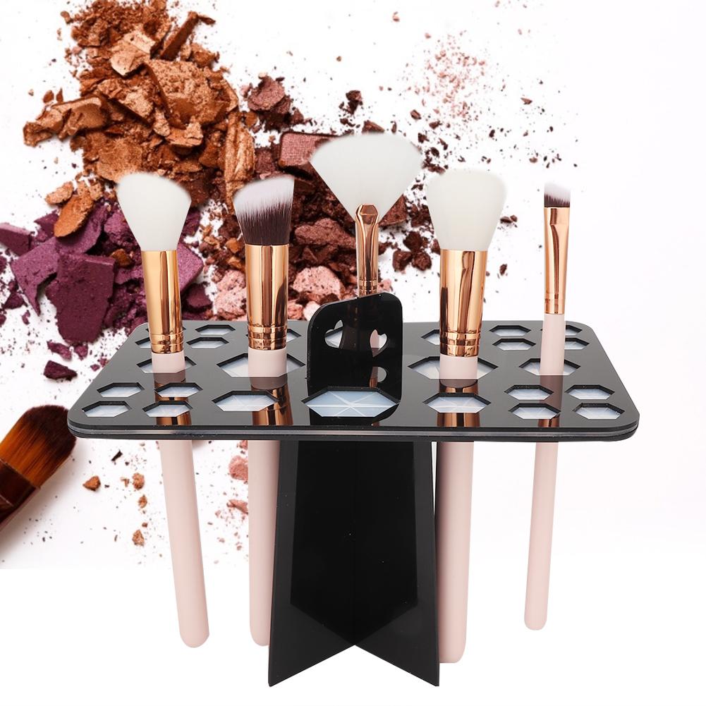 Schwarzer 26-Loch Make-up Pinsel Lufttrocknungs-Pinselhalter Kosmetikpinsel Trockenständer