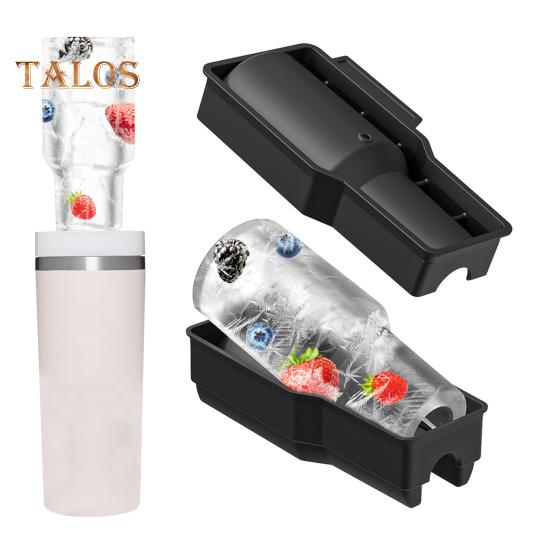 Silikonowa forma do kostek lodu do kubka 20-40 oz, konstrukcja pustego cylindra, forma do lodu z pokrywką, bez BPA, wielokrotnego użytku, do robienia kostek lodu do kubka H2.0