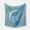 53*53CM Twill Silk Scarf Women Horse Print Square Scarf Bandana Small Hijab Foulard Ladies Tie Headband Neckerchief Accessories