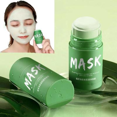 Solid Mask Moisturizing Smear Mud Mask Cleansing Anti-Wrinkle Face Mask with Green Tea/Eggplant