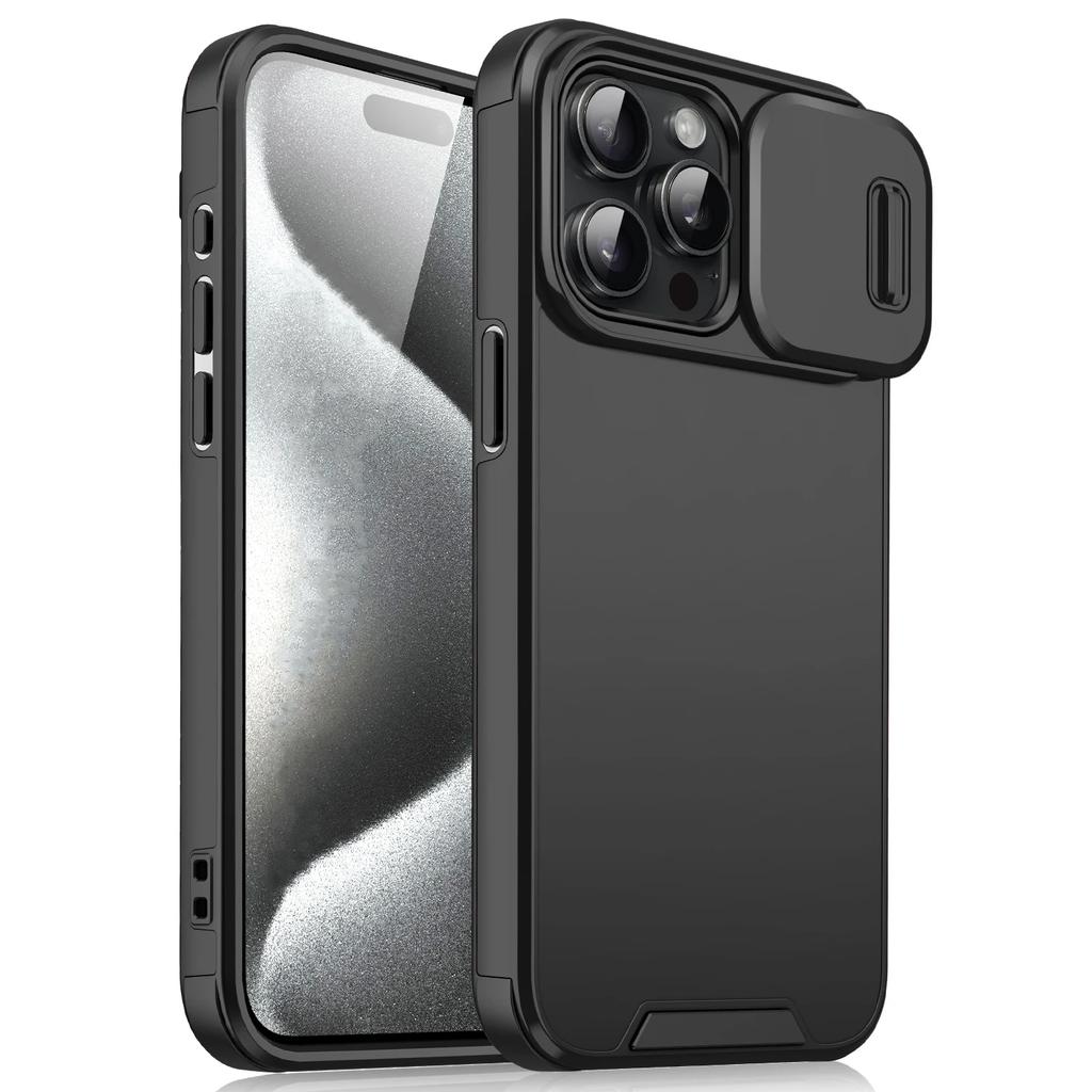 New Shockproof Phone Case For iPhone 15 14 13 12 11 16 Pro Max Plus Cover Slide Camera Protective Armor Case for iPhone 16 Pro