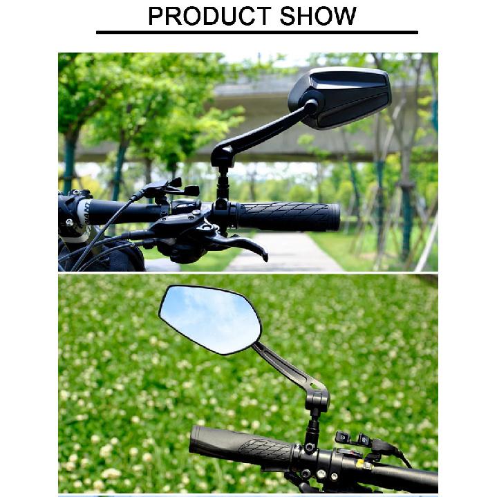 EasyDo Bicycle Rearview Handlebar Mirrors 360 Degree Rotate Cycling Rear View MTB Bike Handle Rearview Mirror