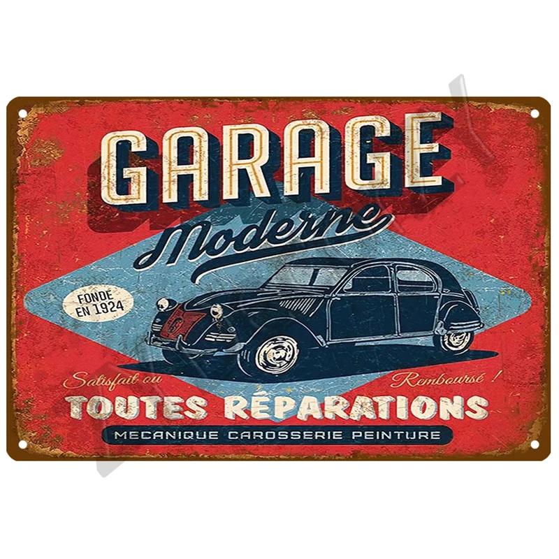 Garage Metal Sign House Plaque Metal Poster Tin Sign Plate Wall Posters Vintage Retro Aesthetic Room Decor Wall Art Decoration