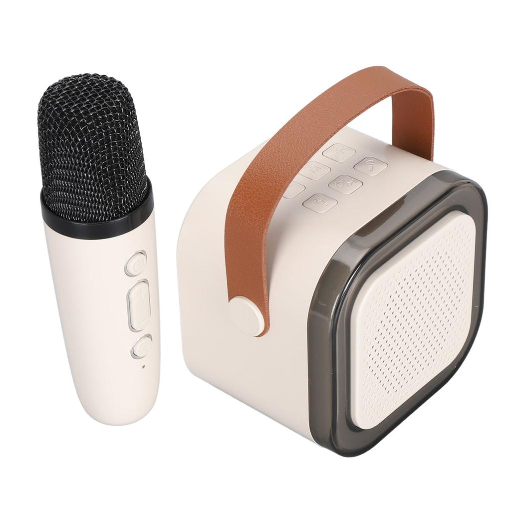 Przenośny system karaoke LED dynamiczne światło mały głośnik Bluetooth z mikrofonem dla dzieci w wieku od 4 do 12 lat i dorosłych